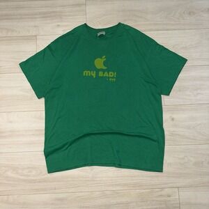 Y2K Apple Parody Tee size‎ XL Adam & Eve Funny Art Spring Tech